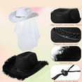 thumbnail image 4 of COMEET party hat, Fashion Cowgirls Hat Set of 12 for Bride Music Festival Hat Wedding Party Hat Travel Hat Festival Head Accessory, 4 of 8