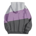thumbnail image 3 of BODOAO Women's Full Zip Up Hoodie Fall Jacket Oversized Sweatshirt Zipper Long Sleeve Tops Color Block Long Sleeve Hooded Sweatshirts with Pockets Jacket Coat for Women Purple L, 3 of 4