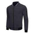 thumbnail image 2 of Yokua Mens Lightweight Coat Casual Bomber Coat Varsity Coat, 2 of 8