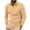 #Khaki, variant on DPTALR Men's Casual Long-Sleeve Button Shirt Flip Collar,Pocket,Navy,XXXL