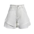 thumbnail image 5 of Trendfront Women's High Waisted Solid Color Wide Leg Shorts 2 in 1 Built-in Liner Loose Casual Summer Lounge Shorts, 5 of 6