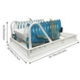thumbnail image 3 of Telescoping Attic Pull Down Ceiling Ladder 12 Steps Loft Stairs 9.84Ft Height Ceiling Open Size 27.56'' x 39.37'' Blue, 3 of 14
