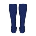 thumbnail image 6 of Honeii Navy Blue Print Calf Socks Sports Socks Seamless Toe, Trouser Socks,Knee High Long Socks for Women and Men-One Size, 6 of 8