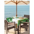 thumbnail image 2 of St. Patrick's Day Outdoor Tablecloth - 60x60 Inch Square Dining Table Cover, Lucky Shamrock Gnomes Flowers Leaves Green Waterproof Outdoor Table Cloth with Umbrella Hole & Zipper for Picnic/Patio, 2 of 7