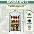 thumbnail image 5 of Pure Garden 4-Tier Mini Greenhouse with Wheels – Indoor/Outdoor PVC Plant Stand with Cover, 63” Tall, 5 of 8