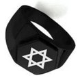 thumbnail image 5 of Tioneer Stainless Steel Hexagram Star of David Engraved Hexagon Crest Flat Biker CZ Polished Ring, 5 of 5
