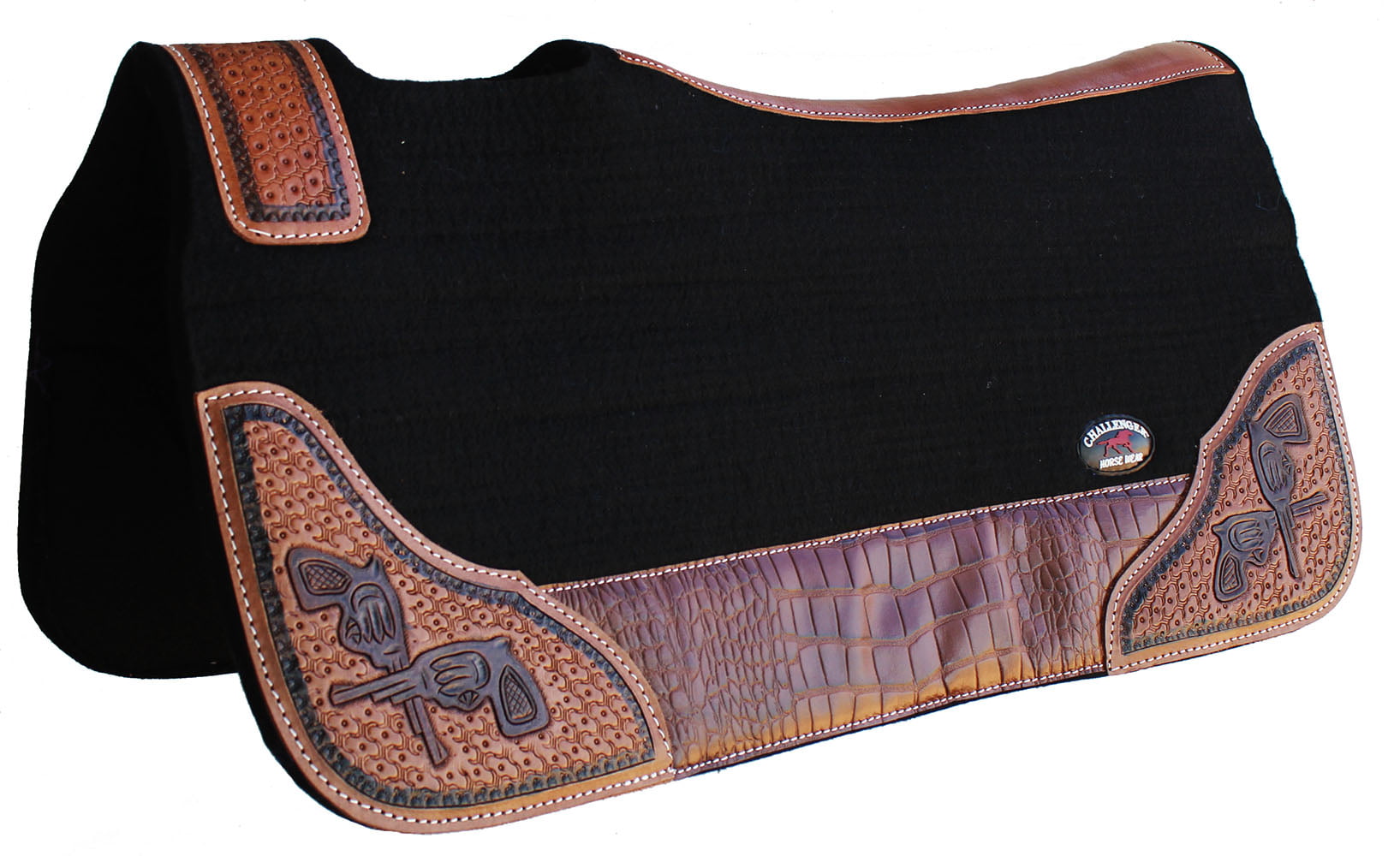 NEW WESTERN SADDLE PAD NUMNAH 32*32 GREY BROWN RED BLUE COLORS 