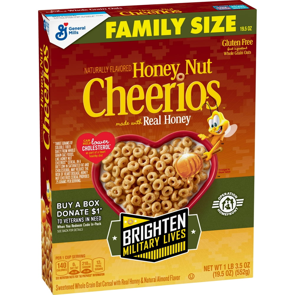 Honey Nut Cheerios GlutenFree Breakfast Cereal, 19.5 oz