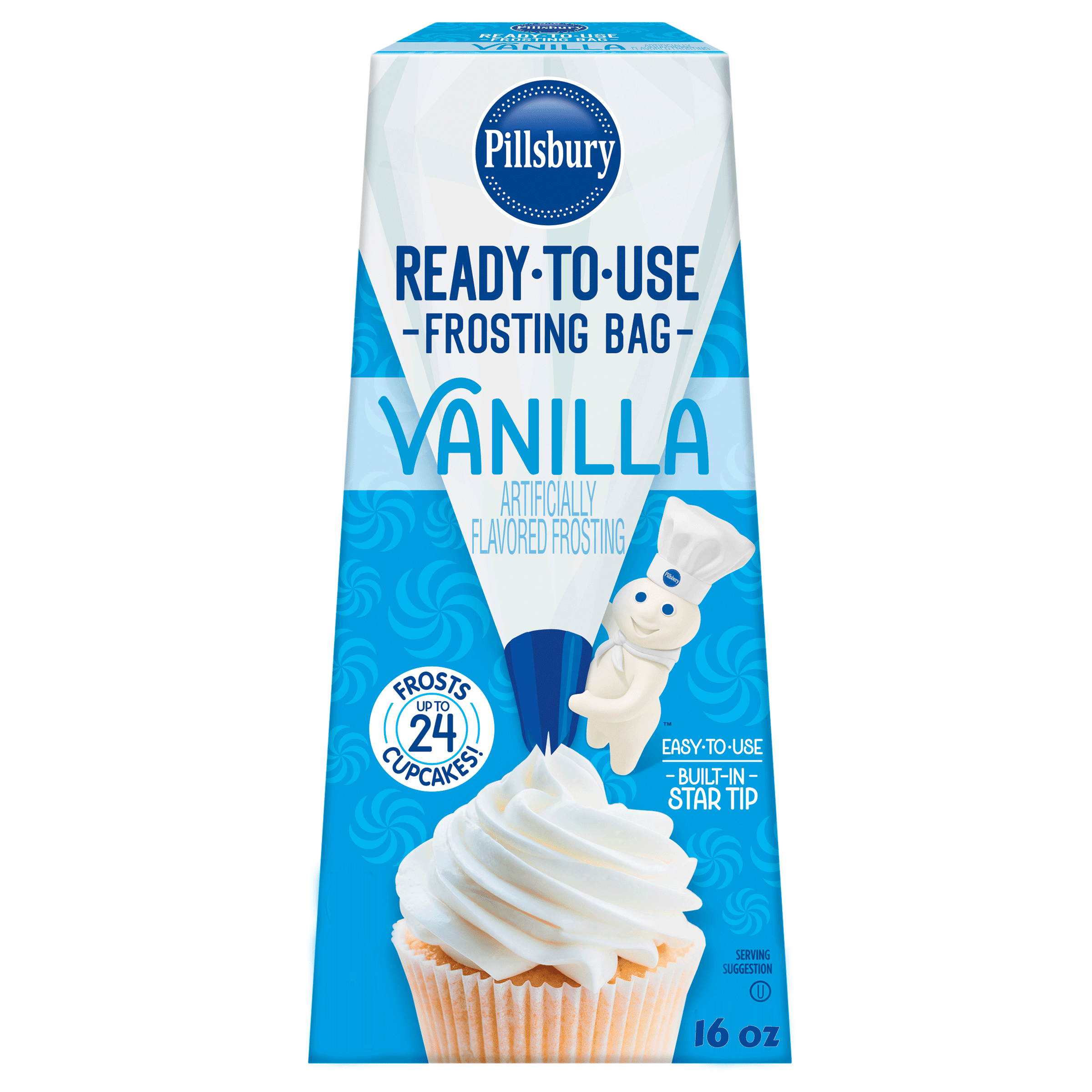 Pillsbury Vanilla Flavored ReadytoUse Frosting Bag, 16 oz Bag