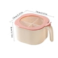 thumbnail image 4 of Inteprter Caja de condimentos 4 rejillas Contenedor de condimentos de plástico Tarro de especias antideslizante a prueba de polvo para cocina, rosa Type1 NO1 Inteprter HA002639-01, 4 of 6