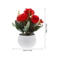 thumbnail image 2 of Greenadscape Planta De Rosa Artificial En Maceta Con Aspecto Natural Para Adornar Espacios Interiores, 2 of 6
