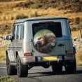 thumbnail image 5 of Zufioo Daisy Sleeping Sloth Print Car Tire Dust Cover, Adjustable Tire Protector Cover Anti-UV, Car Accessories for Trucks, SUVs, Vans-15 inch, 5 of 6
