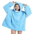 thumbnail image 1 of Adult Kids Winter Warm Wearable Blanket  Big Hooded Sweatshirt Homewear With Front Pocket Oversized, 1 of 6