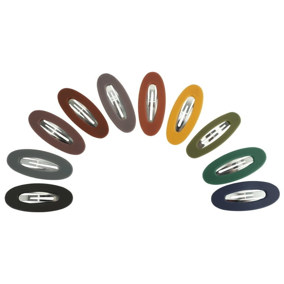 10 Pcs Fashion Cute Oval Hollow Hair Clips Hairdo Clip for Girls Assorted Color