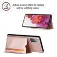 thumbnail image 5 of for Samsung Galaxy S20 FE Wallet Case with Card Holder Case with RFID Blocking Card Slots, Double Magnetic Clasp Durable Shockproof Kickstand Detachable Wrist Strap Cover,Rosegold, 5 of 6