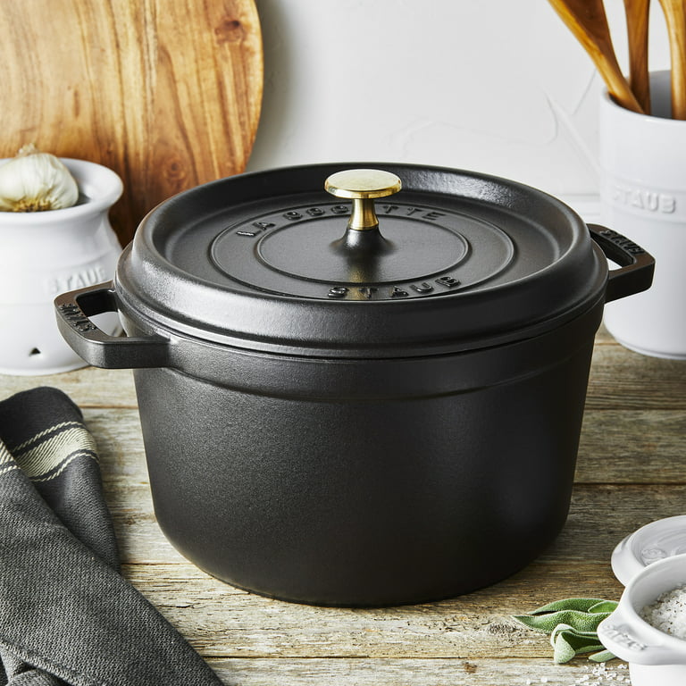 Staub Cast Iron Dutch Oven 5-qt Tall Cocotte, Made In France