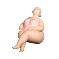 thumbnail image 3 of Figura de mujer de playa hecha a mano, bonita decoración de mesa, escultura de escritorio Rosa, 3 of 9