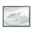 thumbnail image 5 of Stupell Industries Drifting Sea Turtle Serene Ocean Wave Atmosphere Painting Black Framed Art Print Wall Art, Design by Patricia Pinto, 5 of 5