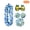 Blue, variant on Hawaiian Luau Party Leis Set, Flower Lei Necklace, Bracelets, Headband & Pineapple Sunglasses, Tropical Themed Accessories for Summer Parties