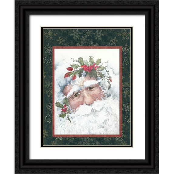 Phillips, Anita 25x32 Black Ornate Wood Framed with Double Matting Museum Art Print Titled - Santa I