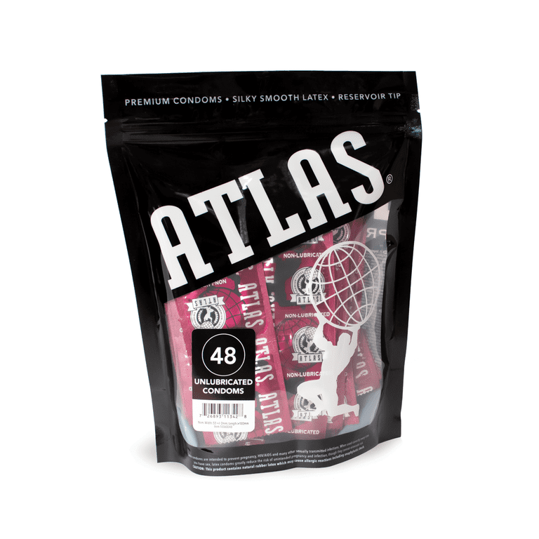 Atlas 48-Pack Non-Lubricated Latex Condoms for Allergic Reactions and Oral Sex - Walmart.com Atlas 48-Pack Non-Lubricated Latex Condoms for Allergic Reactions and Oral Sex - Walmart.com
