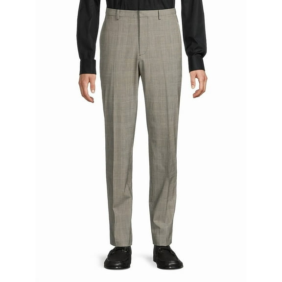 Theory Mens Slim fit Wool Dress Pants Size 30 Black / Grey Plaid Stretch