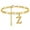 Z, variant on Boho Initial Anklet Gold Plated Hexagon Letter Charm Adjustable Foot Chain Jewelry for Women