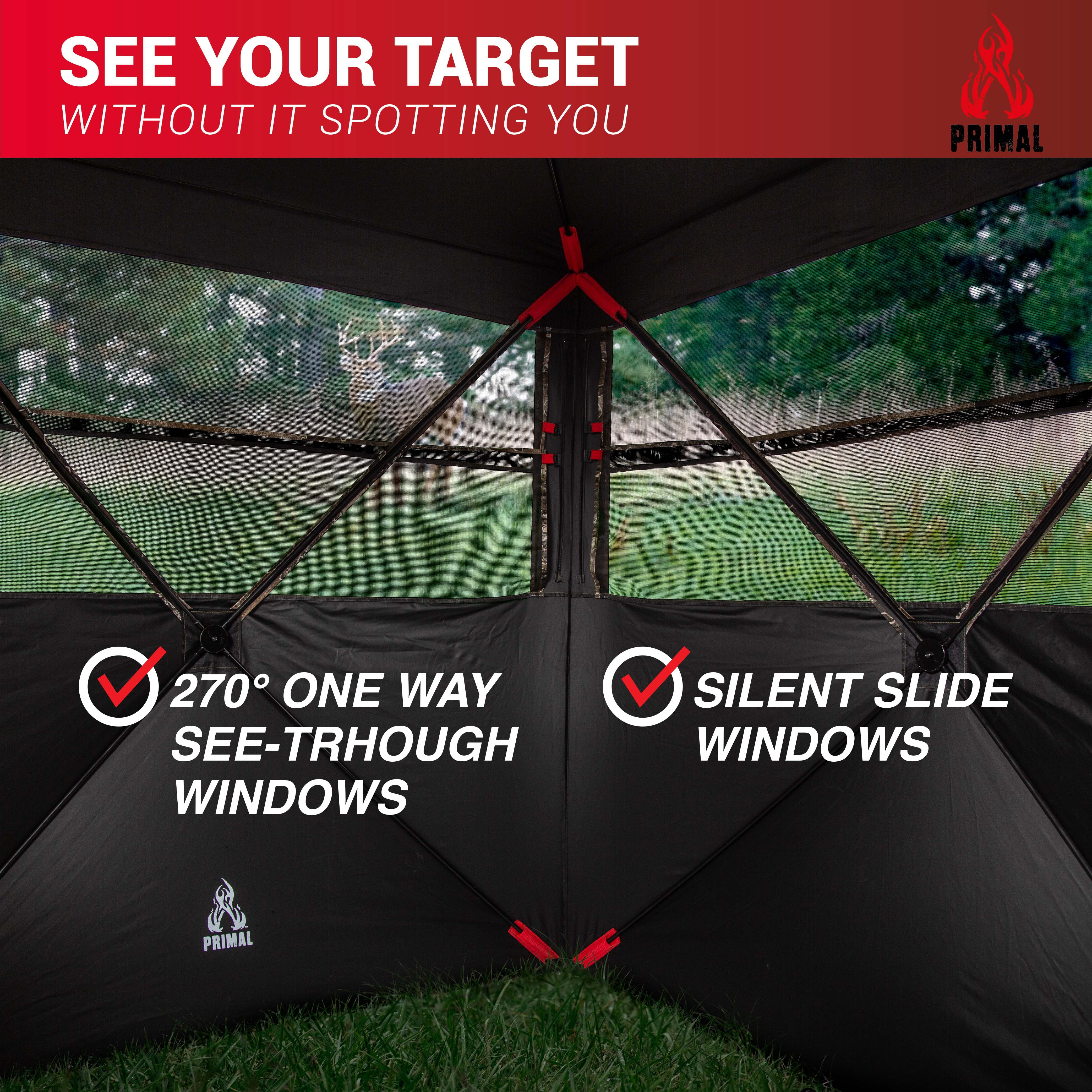Primal Treestands PFHB-710 5-Hub Pop-Up Ground Blind - Multicolored For