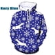 thumbnail image 4 of Sudadera con capucha con estampado de copos de nieve y renos de Feliz Navidad para hombres y mujeres, sudadera con capucha holgada de gran tamaño con estampado 3D para hombres, 4 of 5
