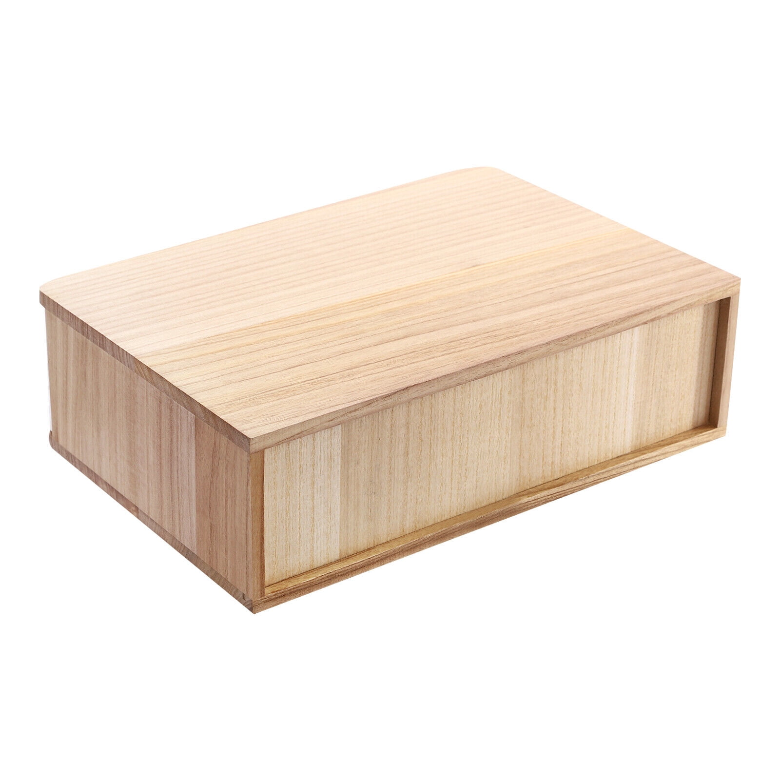 Home Wooden Desktop Storage Box with Lockable Drawer Office Supplies Drawer Organizer