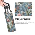 thumbnail image 4 of Yayeee 20oz Insulated Water Bottle Double Wall Stainless Steel with Flip Straw Lid, Sea Plants Pattern, 4 of 7