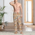 thumbnail image 2 of Susaid Colorful Owls Print Mens Pajama Pants Set Sleep & Lounge Pants, PJ Bottoms with Pockets and Button Fly-Small, 2 of 6