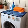 thumbnail image 3 of ZIATUBLES Butterfly Moon Pattern Washing Machine Dust Cover Pad Anti-Scratch Washer Dryer Top Protector Mat Versatile Home Kitchen Decor Accessories, 24 x 19.7 Inch, 3 of 7