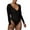 Black, variant on Women's Bustiers & Corsets Strapless Corsets for Women Womens Shapeware Bodysuit Women's Long Sleeved Charming Basics Versatile Solid Color Fashion Tight Fitting Cutout Jumpsuit