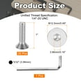 thumbnail image 2 of 1/4-20 x 1" Flat Head Socket Cap Screws 304 Stainless Steel Machine Screws with Hex Spanner 20 Pcs, 2 of 7