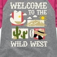 thumbnail image 3 of Instant Message - Welcome To The Wild West - Toddler & Youth Girls Raglan Graphic T-Shirt, 3 of 5