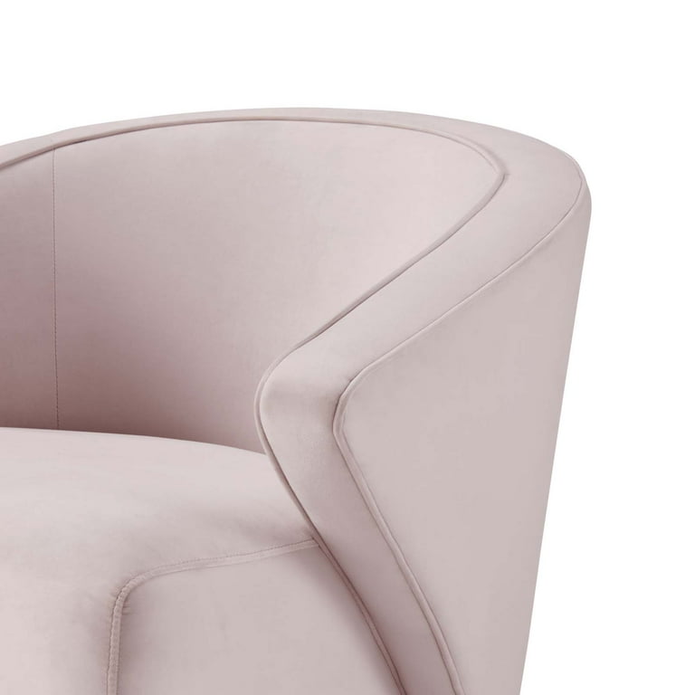 Armchair Accent Chair, Pink, Velvet, Modern Contemporary, Mid
