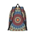 thumbnail image 6 of Rocae Round Mandala for Durable Canvas Backpack Leisure Large Bag Travel Rucksack Multi-function Backpack Small, 6 of 8