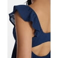 thumbnail image 4 of No Boundaries Tiered Cotton Dress with Flutter Sleeves, Women’s XXS-XXL, 4 of 5