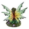 thumbnail image 4 of Ebros Green Gaia Earth Tribal Fairy With Purple Baby Dragon Wyrmling Figurine, 4 of 6