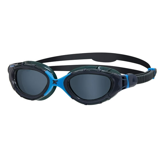 Zoggs Unisex Predator Flex Swimming Goggles (pack of 1) Regular Grey/Blue/Smoke Tint