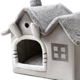 thumbnail image 4 of idealhome2016 Cat Beds Puppy Kennel Warm Kitten Cave Tent Washable Cat gray, 4 of 8