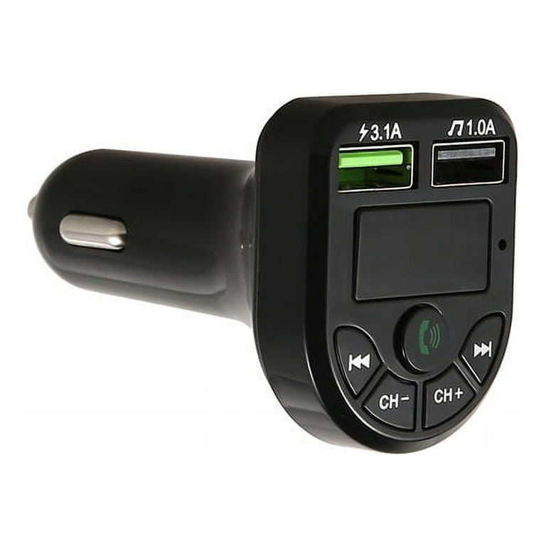 1pc Black Car 5.0 Fm Transmitter Usb Car Charger Mp3 Player With