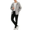 thumbnail image 5 of SAYFUT Men's Windbreakers Waterproof Windproof Lightweight Jacket with Hoodie Full Zip Breathable Outdoor Running Golf Cycling Rain Coat Jacket,Black/Gray M-3XL, 5 of 8