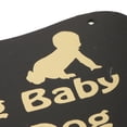 thumbnail image 3 of Bebé Durmiendo Y Perro Ruidoso Que Cuelga de Del de La Habitación para hogar de Yuyangstore cartel de paque colgante de madera, 3 of 8