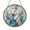 Stained Glass 5.9 Inch, variant on White Rabbit Wreath Stained Glass Style Suncatcher Window Hanging Decor, Cute Bunny Decorative Floral Panel Ornament for Spring Window Art and Seasonal Home Decoration