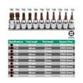 thumbnail image 4 of Lefu 11PCS 3/8 1/4inch Drive Alloy Torx Screwdriver Bits Socket Bit T10-T60 Hand Tool, 4 of 8