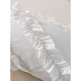 thumbnail image 5 of Move Over White Ruffled Pillowcases King, Boho Chic Pillow Cover Set of 2, Washed Microfiber Ruffles Pillow Case, 5 of 5