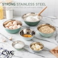 thumbnail image 2 of COOK WITH COLOR 6-Pc Stainless Steel Nesting Mixing Bowls Set Prep & Salad Bowl, Green, 2 of 8