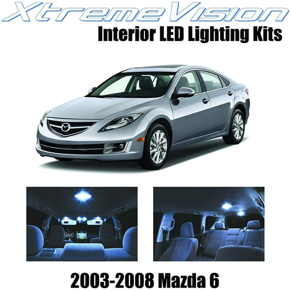 XtremeVision Interior LED for Mazda 6 2003-2008 8 pcs Cool White Interior LED Kit   Installation Tool
